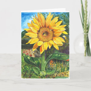 Friendship with a sunflowers card