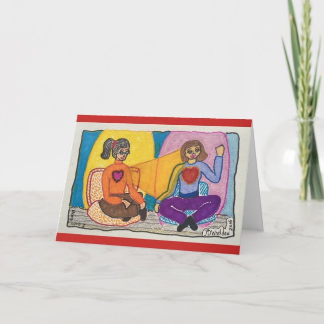 Friendship with Open Hearts Holiday Card (Front)