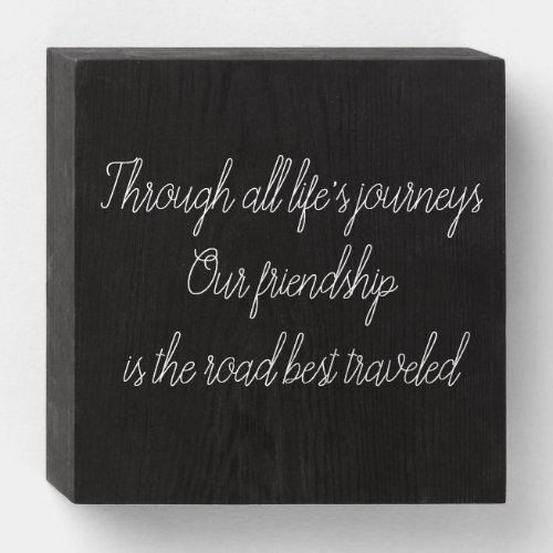 Friendship Wooden Box Sign