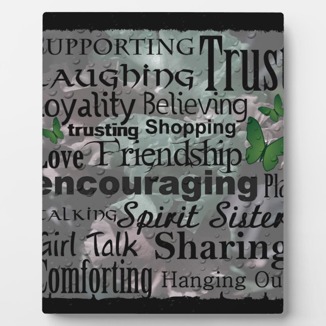 Friendship Word Art Plaque (Front)