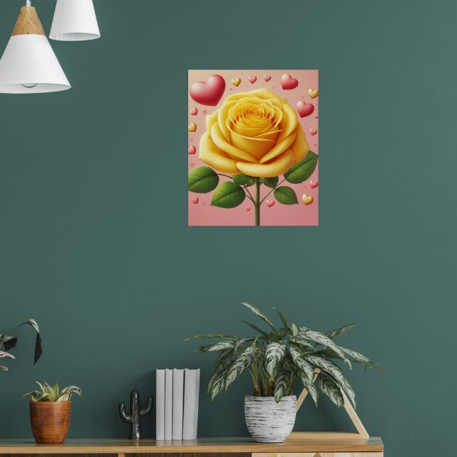 Friendship Yellow Rose Poster (Living Room 1)