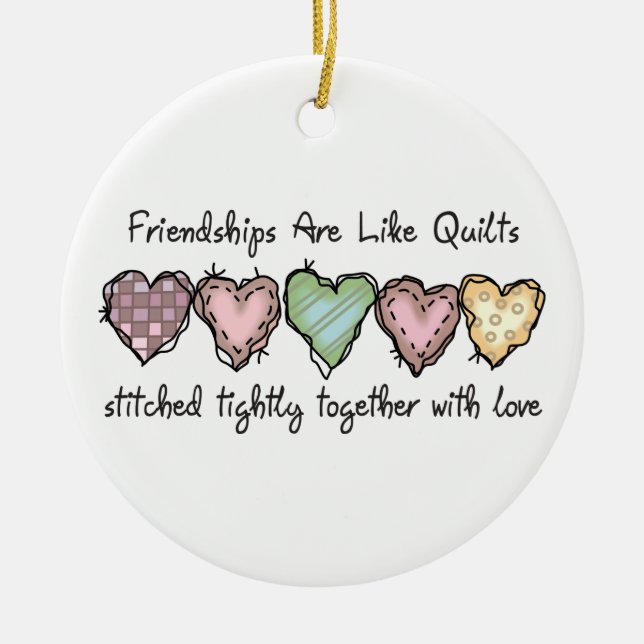 Friendships Ceramic Ornament (Front)