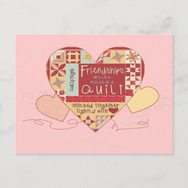 Friendships like quilts postcards (Front)