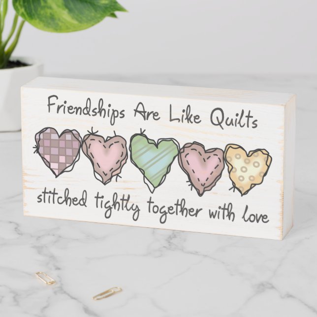 Friendships Wooden Box Sign (In Situ Horizontal)