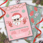 Friendsmas Christmas Hippie Santa Party Invitation<br><div class="desc">Friendsmas Groovy Christmas Hippie Peace Signing Santa with sunglasses invitations. All wording can be changed! Funky colors of green, reds, tans and pinks. Perfect for gathering your hip friends for a Christmas get together dinner. to make more changes go to Personalize this template. On the bottom you’ll see “Want to...</div>