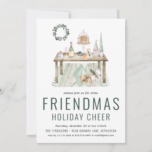 Friendsmas Christmas Holiday Party Invitation