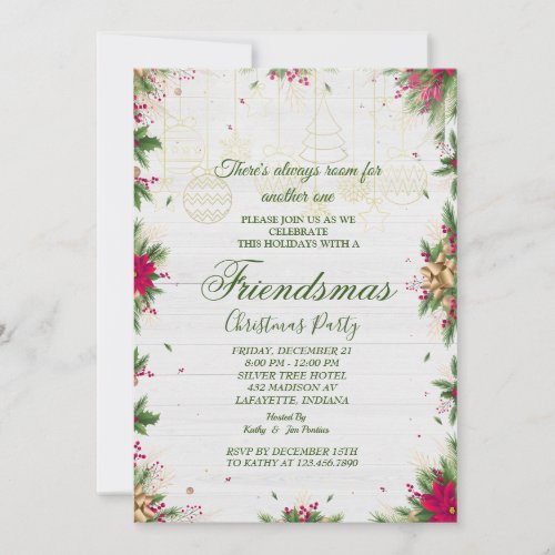 Friendsmas Christmas Party Invitation Flyer