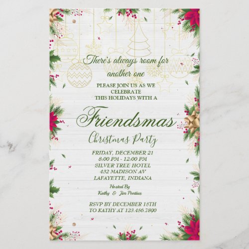 Friendsmas Christmas Party Invitation Flyer