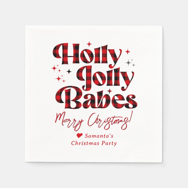 Friendsmas Girls Night Ladies Christmas Slumber Napkins (Front)