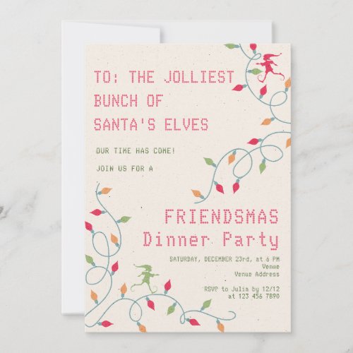 Friendsmas Jolliest Bunch Christmas Vacation Party Invitation