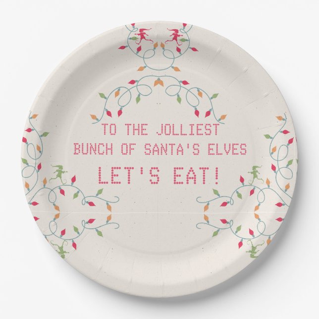 Friendsmas Jolliest Bunch Christmas Vacation Party Paper Plates (Front)