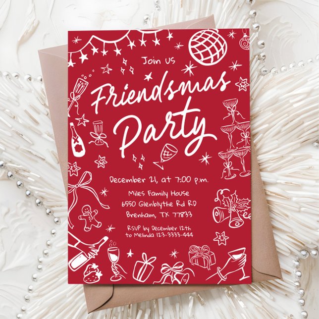 Friendsmas Party Invitation, Christmas Party Invitation (Creator Uploaded)