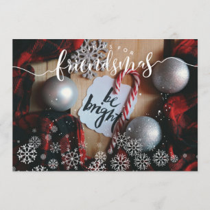 Friendsmas Snowflakes Photo Invite