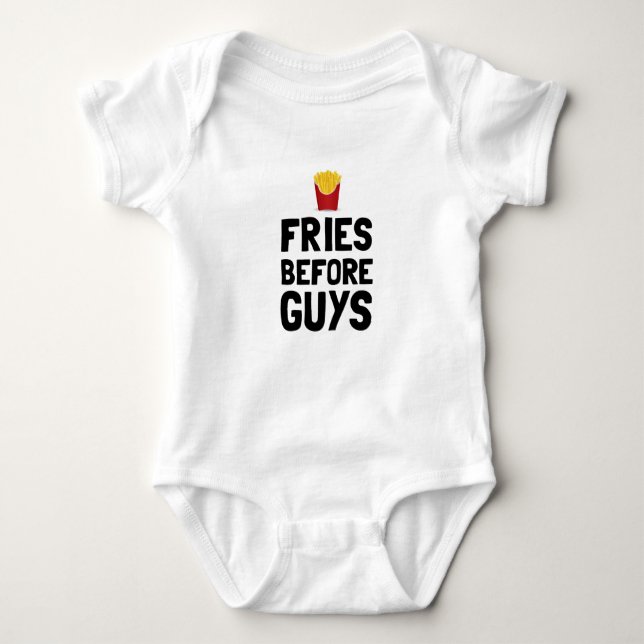 Fries Before Guys Baby Bodysuit (Front)