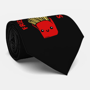 FRIES BEFORE GUYS funny french fries pun Neck Tie