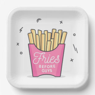 Fries Before Guys Paper Plates