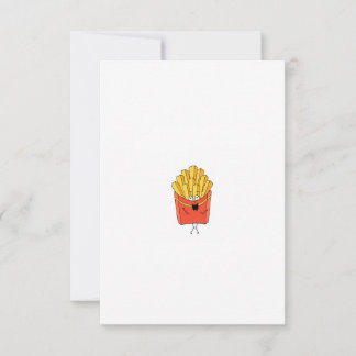 Fries, chips, hot chips themed thank you card