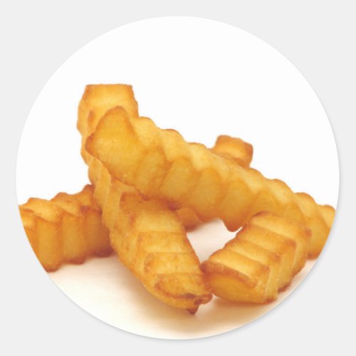 Fries Classic Round Sticker