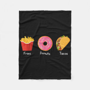 Fries Donuts Tacos Fleece Blanket