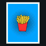 Fries Pop Art Poster<br><div class="desc">Add a burst of fun and flavor to your space with this Fries Pop Art poster! Featuring a bold and playful design, this artwork transforms the classic fries into a vibrant masterpiece. Perfect for kitchens, dining areas, or any room that needs a pop of color and personality. Whether you're a...</div>