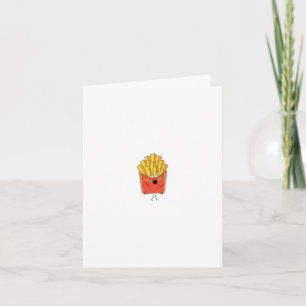 Fries themed card, cute french fries card