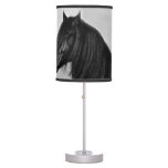 Friesian Black Stallion Horse Table Lamp at Zazzle