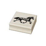 Friesian black stallion, the black beauty, horse rubber stamp