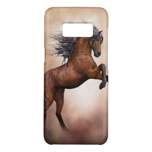 Friesian brown horse rearing up with misty clouds Case_Mate samsung galaxy s8 case