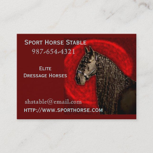 Friesian Business Card, 101 Card (Front)