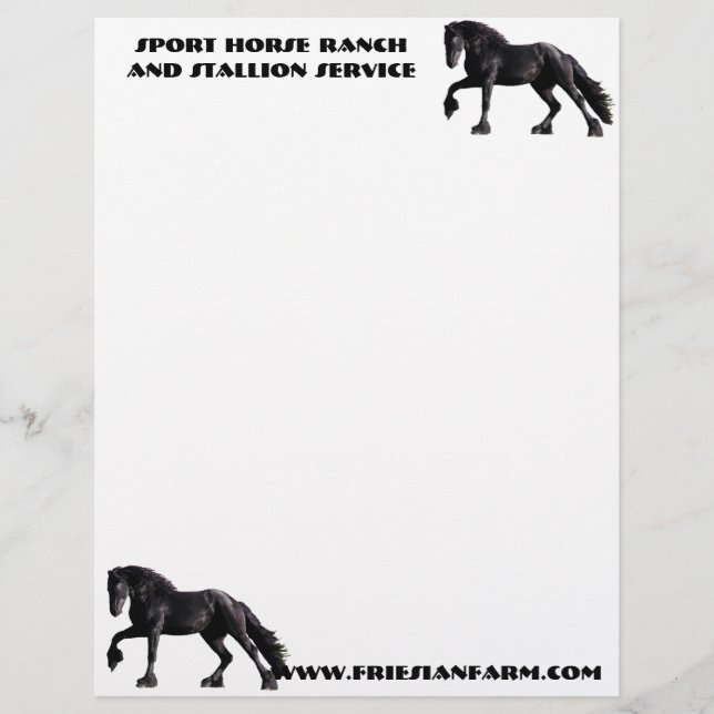 Friesian Colt Letterhead (Front)