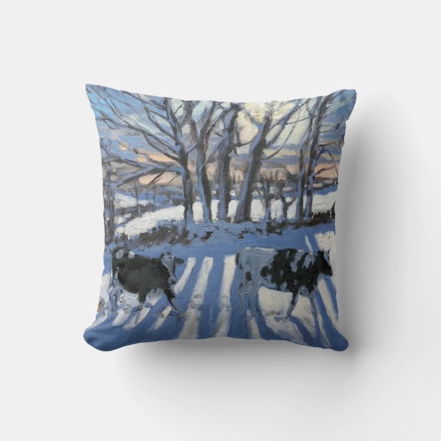 Friesian Cows 2009 Throw Pillow (Front)