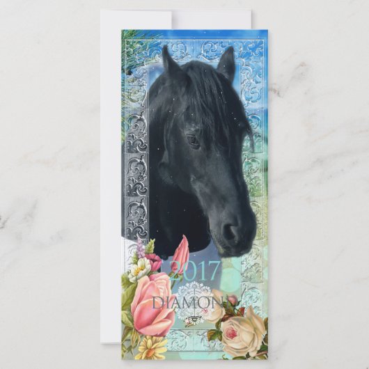 Friesian DIAMOND ~ Calendar Card (Front)