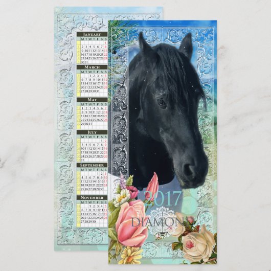 Friesian DIAMOND ~ Calendar Card (Front/Back)