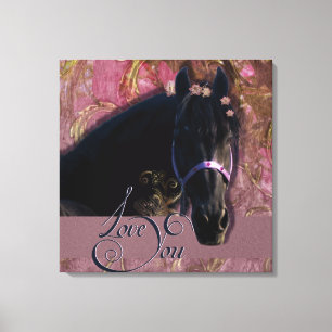 Friesian DIAMOND Portrait - Wrapped Canvas Print