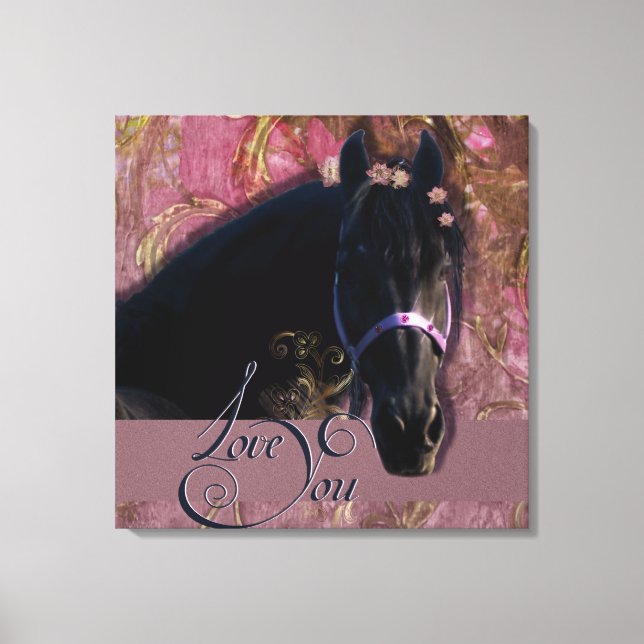 Friesian DIAMOND Portrait - Wrapped Canvas Print (Front)