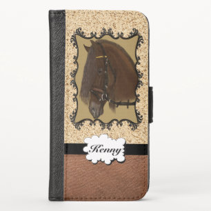 Friesian Draft Horse iPhone Wallet Case