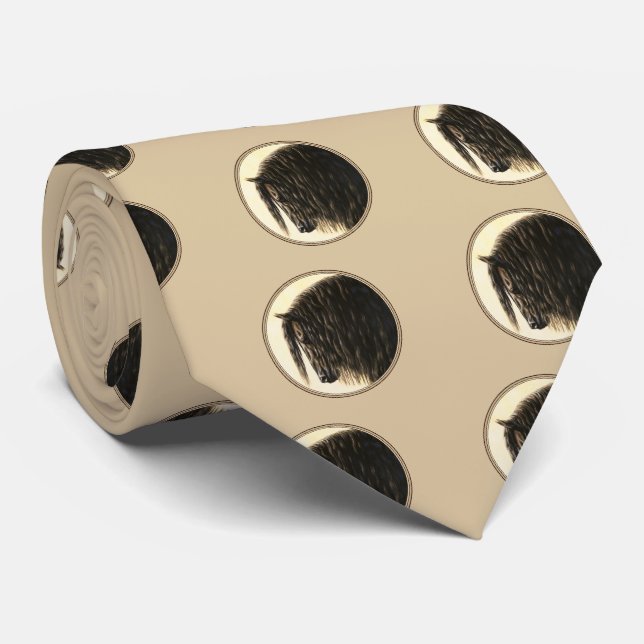 Friesian Draft Horse Neck Tie (Rolled)