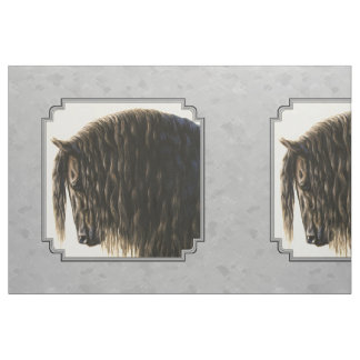 Friesian Draft Horse Silver Gray Fabric