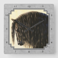 Friesian Draft Horse Silver Gray