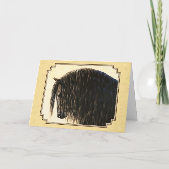 Friesian Draft Horse Yellow Card (Front)