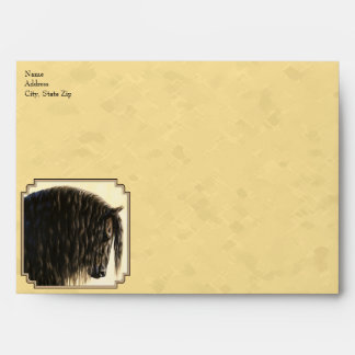 Friesian Draft Horse Yellow Envelope