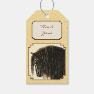 Friesian Draft Horse Yellow Gift Tags