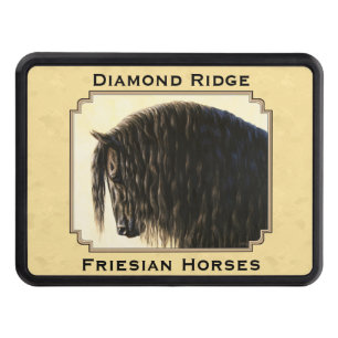 Friesian Draft Horse Yellow Hitch Cover