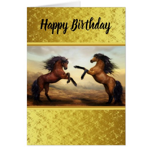 Friesian Draft Horses in a rocky mountain valley (Front)