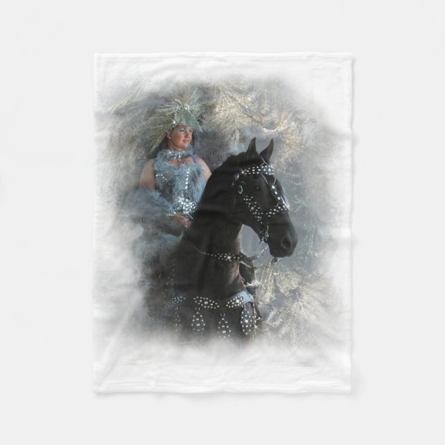 Friesian Fantasy Fleece Blanket (Front)