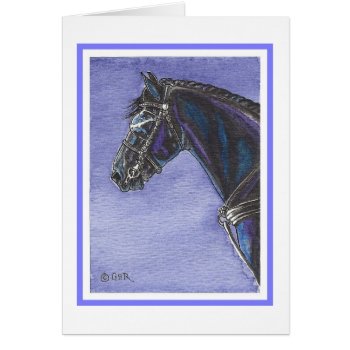 Friesian Horse Blank Card by GailRagsdaleArt at Zazzle
