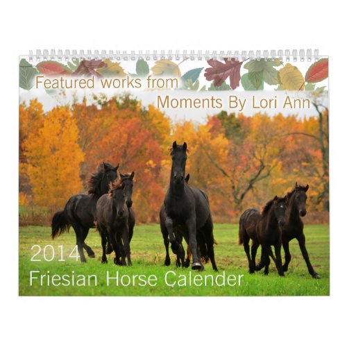 Friesian Horse Calendar Contest
