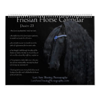 Friesian Horse Calendar Psalm 23