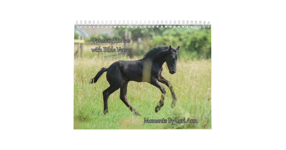Friesian Horse Calendar With Bible Verses Zazzle Com bible verses horse calendar 2021