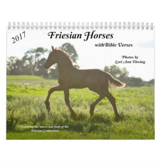 Friesian Horse Calendar with Bible Verses